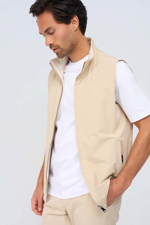 Herrenweste Reversible | Beige | Kit