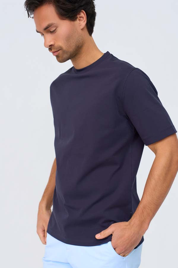 Men Cotton T-Shirt | Dark Blue
