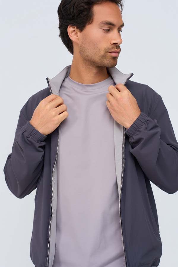 Men Jacket Reversible | D.Grey | Elephant Grey