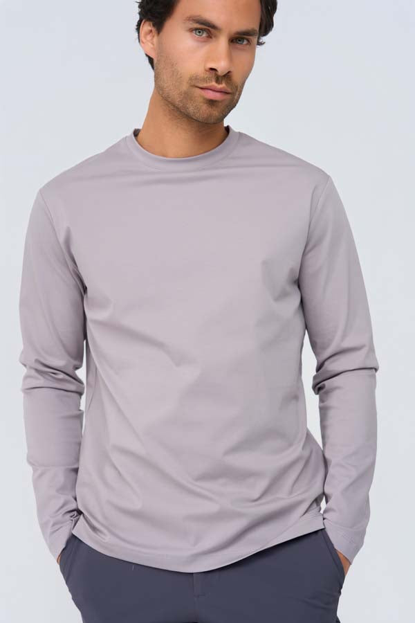 Herren Baumwollhemd Langarm | Elephant Grey