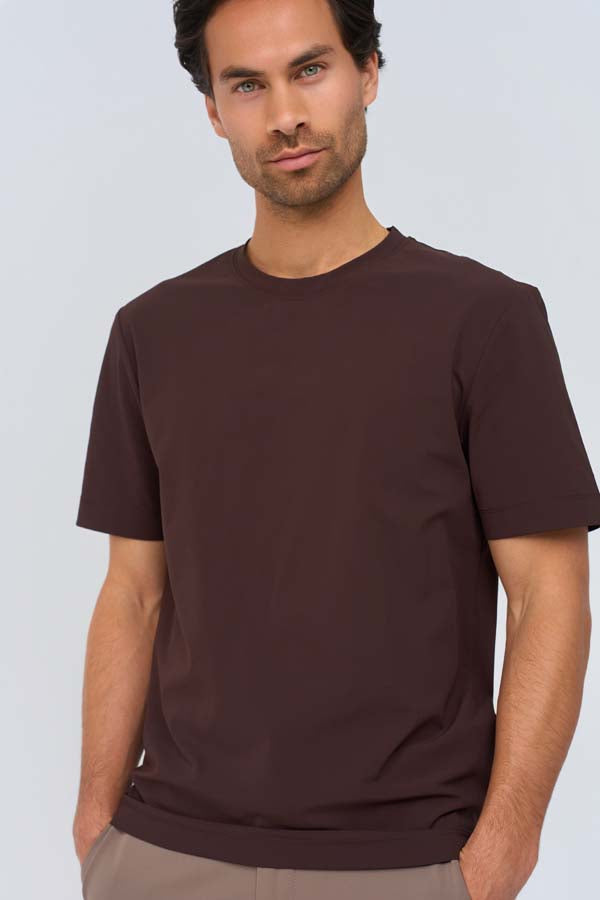 Herren Baumwoll-T-Shirt | Espresso
