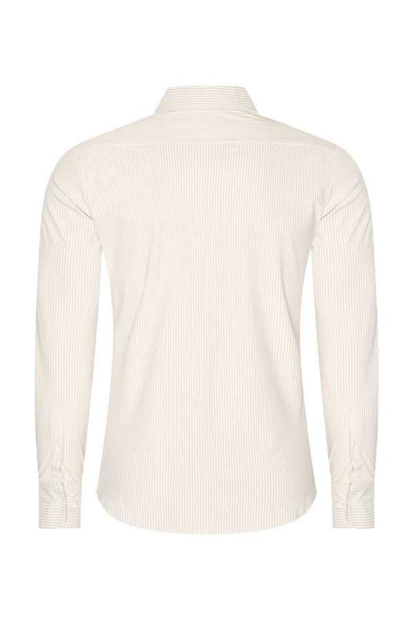 Men Shirt Cable Print | Off White | Latte