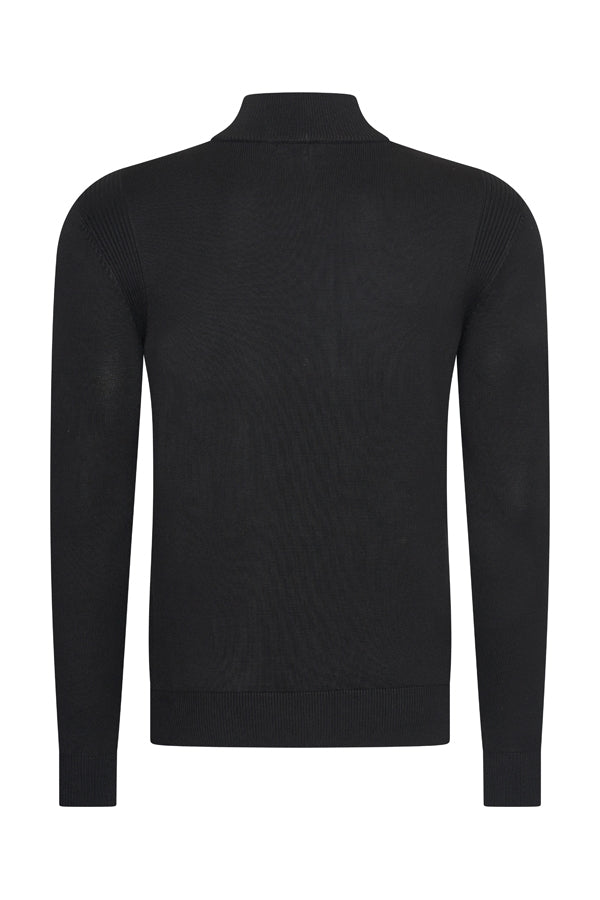 Men Cardigan Zip | Black