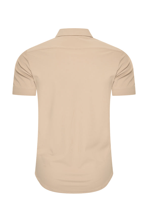 Men Shirt Short Sleeve | Latte