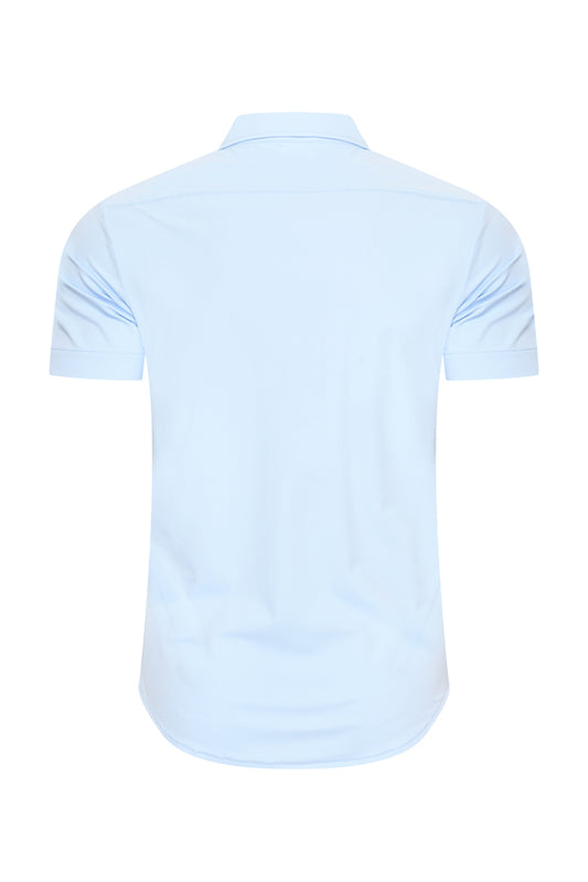 Men Shirt Short Sleeve | Light Blue