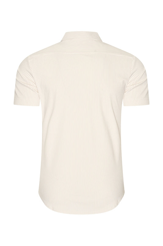 Men Shirt Cable Print | Off White | Latte
