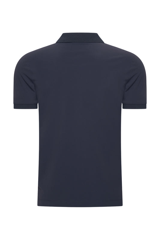 Men Zip Polo Shirt | Dark Blue