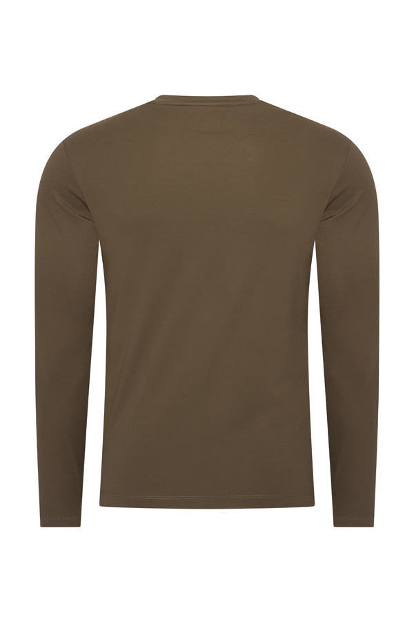 Herren Baumwollhemd Langarm | Olive