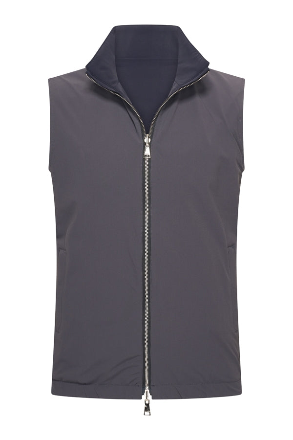 Men Gilet Reversible | D.Blue | D.Grey