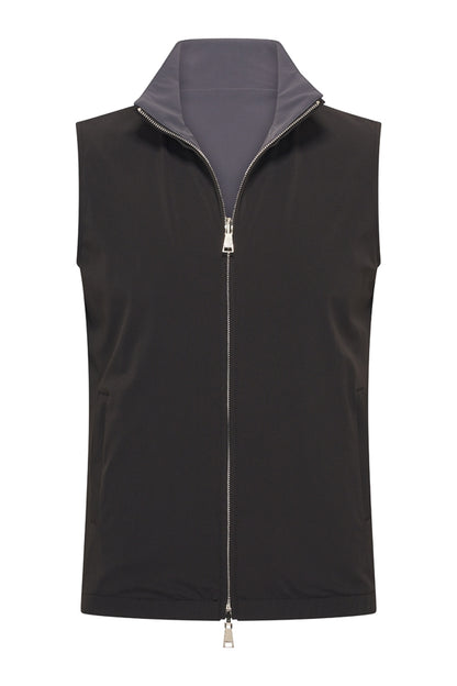Men Gilet Reversible | Black | Grey