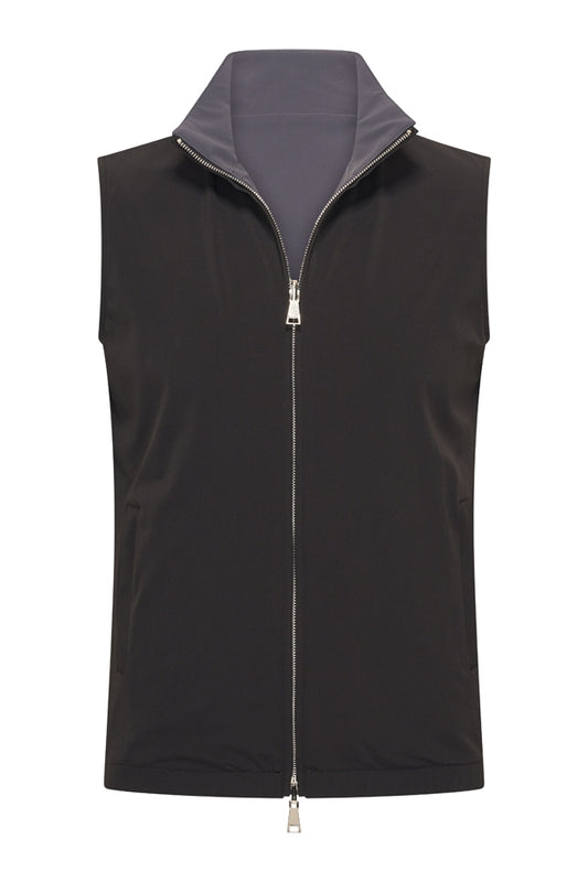 Men Gilet Reversible | Black | Grey