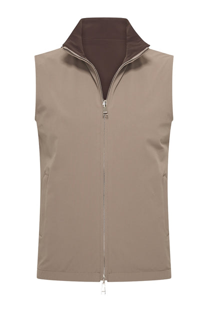 Men Gilet Reversible | Falcon | Espresso