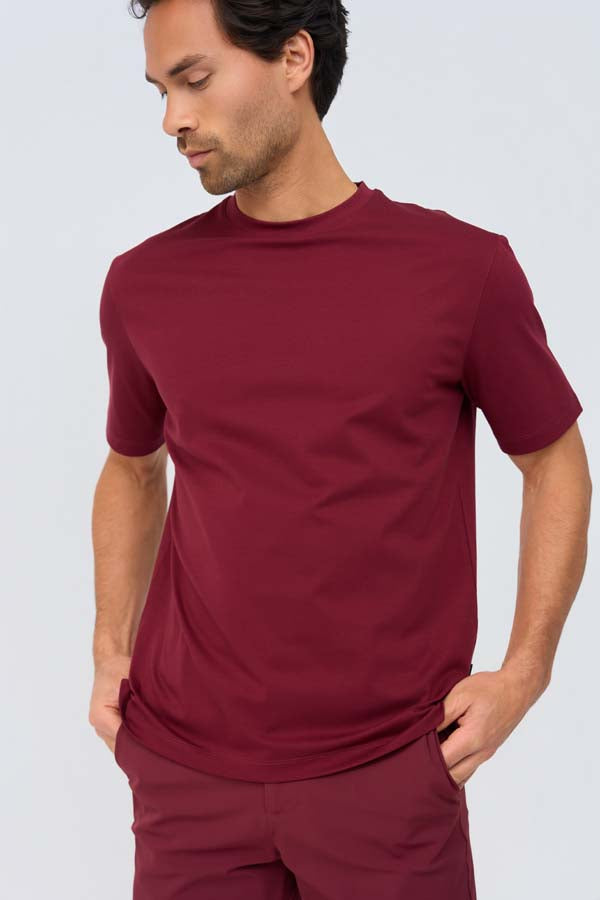 Men Cotton T Shirt | Burgundy