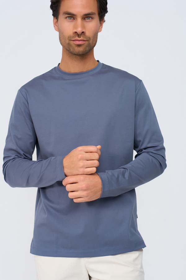Men Cotton Shirt Long Sleeves | Cloud Blue