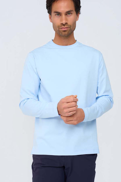 Men Cotton Shirt Long Sleeves | Light Blue