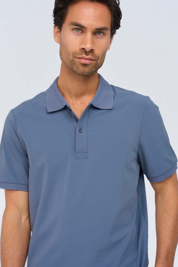 Men Polo Cotton | Cloud Blue
