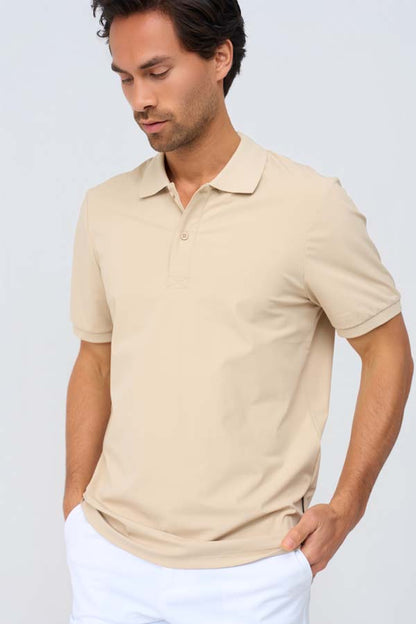 Men Polo Shirt | Beige