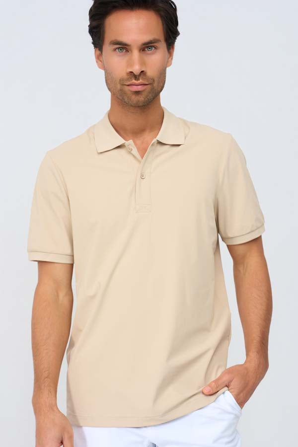Men Polo Shirt | Beige