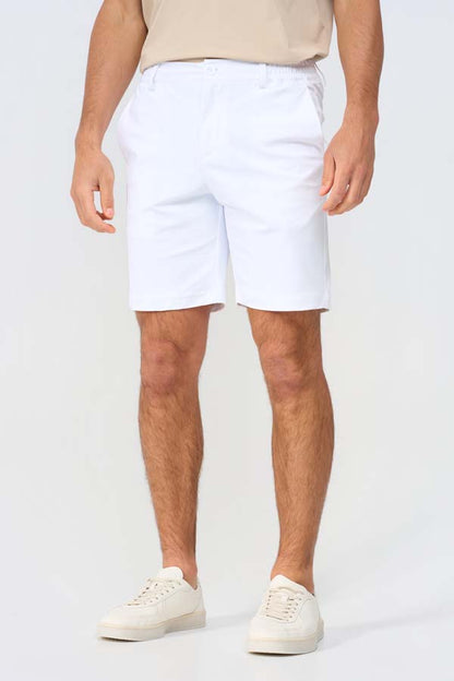 Men Bermuda Shorts | White