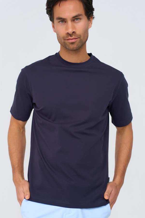 Men Cotton T Shirt | Dark Blue