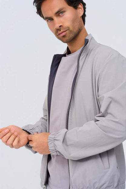 Men Jacket Reversible | D.Grey | Elephant Grey