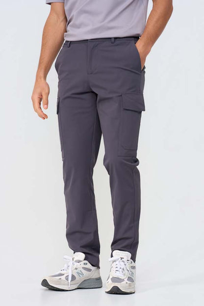 Men Trousers Straight Cargo | Dark Grey