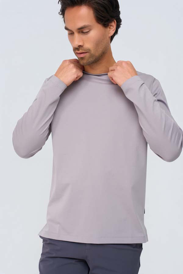 Men Cotton Shirt Long Sleeves | Elephant Grey