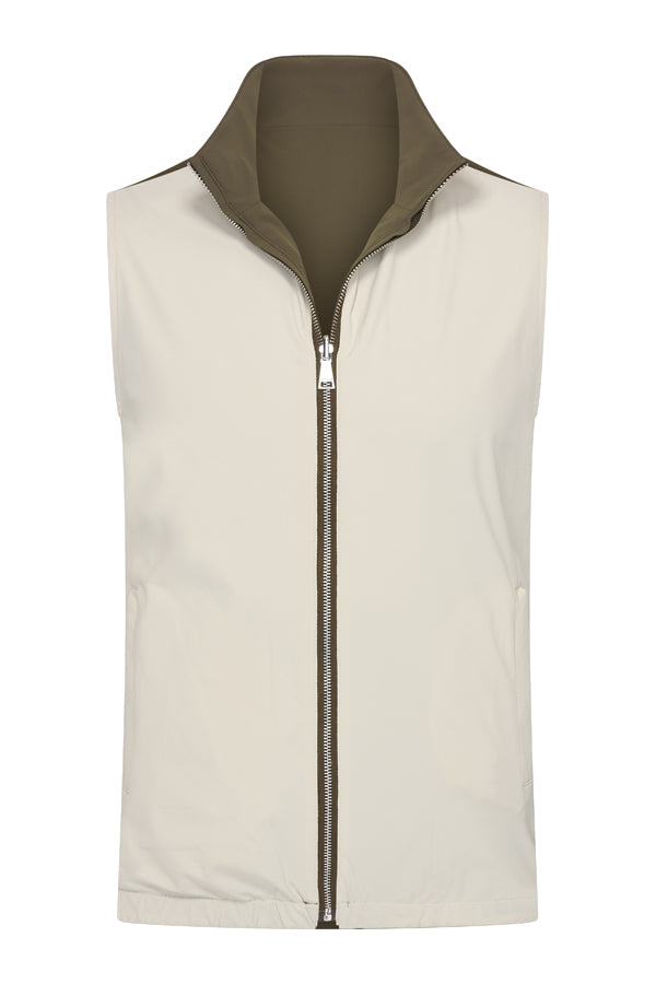 Men Gilet Reversible | Olive | Kit