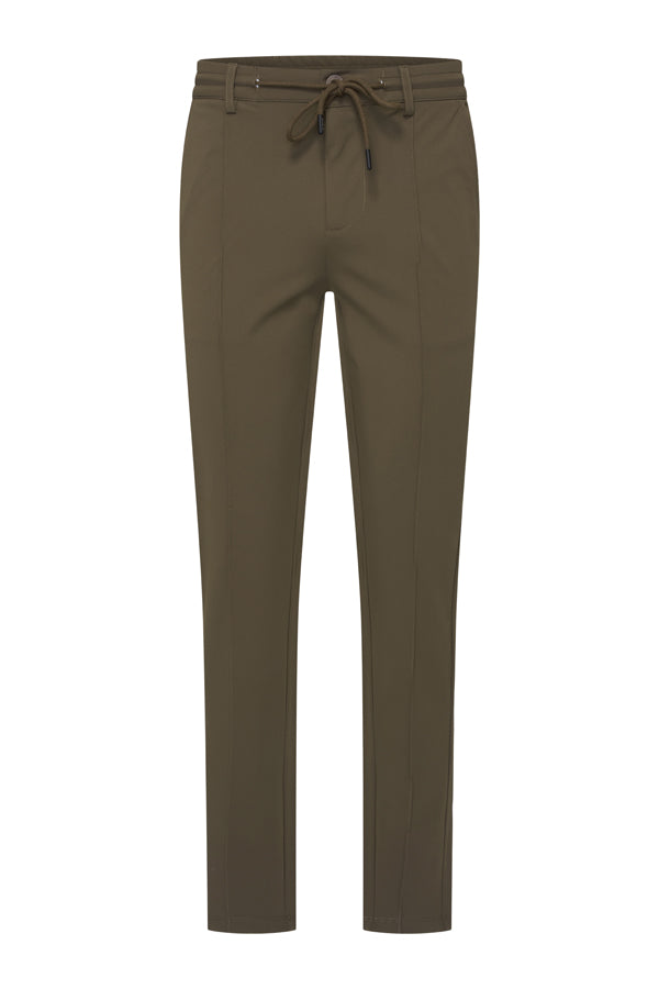 Men Trousers Pintuck Seam | Olive