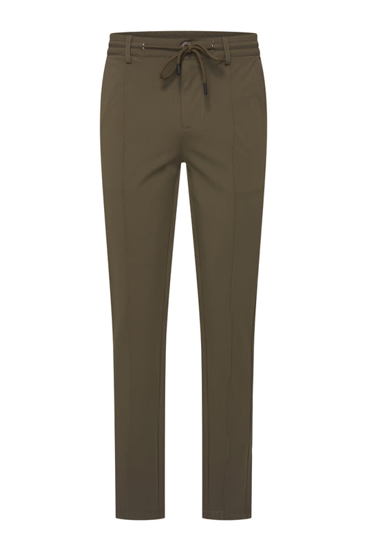 Men Trousers Pintuck Seam | Olive