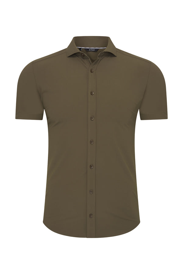 Men Shirt Short Sleeve | Olive