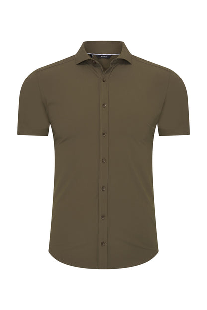 Men Shirt Short Sleeve | Olive
