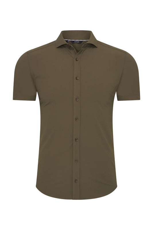Men Shirt Short Sleeve | Olive
