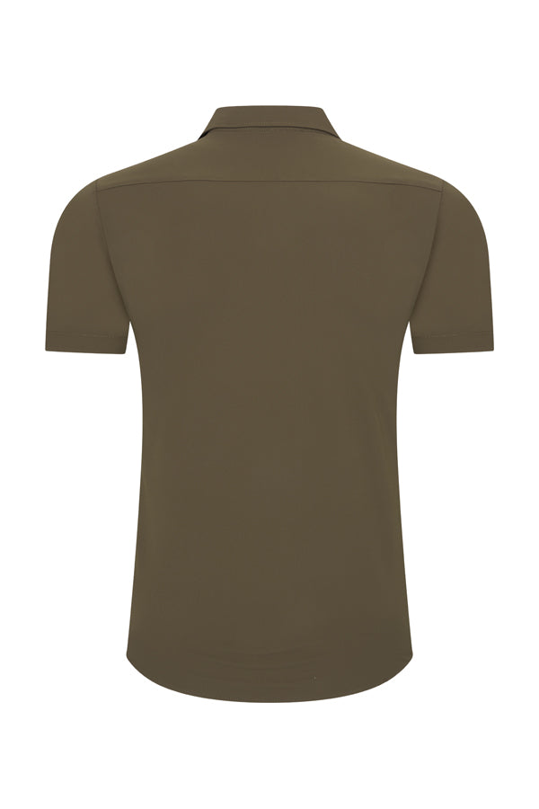 Men Shirt Short Sleeve | Olive