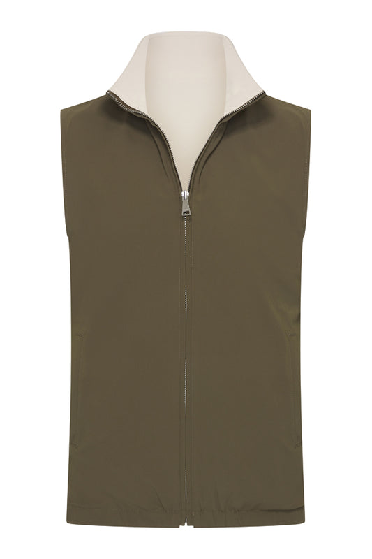 Men Gilet Reversible | Olive | Kit