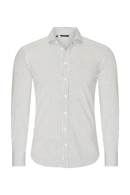 Men Shirt Cable Print | Off White | D.Blue