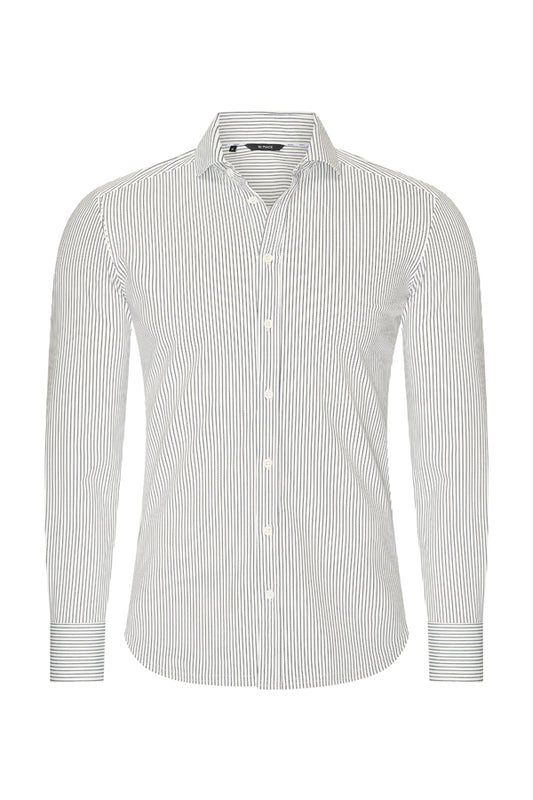 Men Shirt Cable Print | Off White | D.Blue