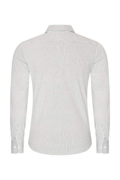 Men Shirt Cable Print | Off White | D.Blue