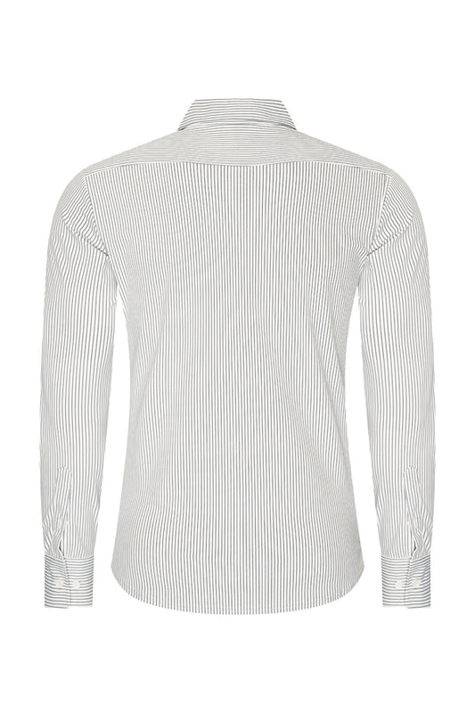 Men Shirt Cable Print | Off White | D.Blue