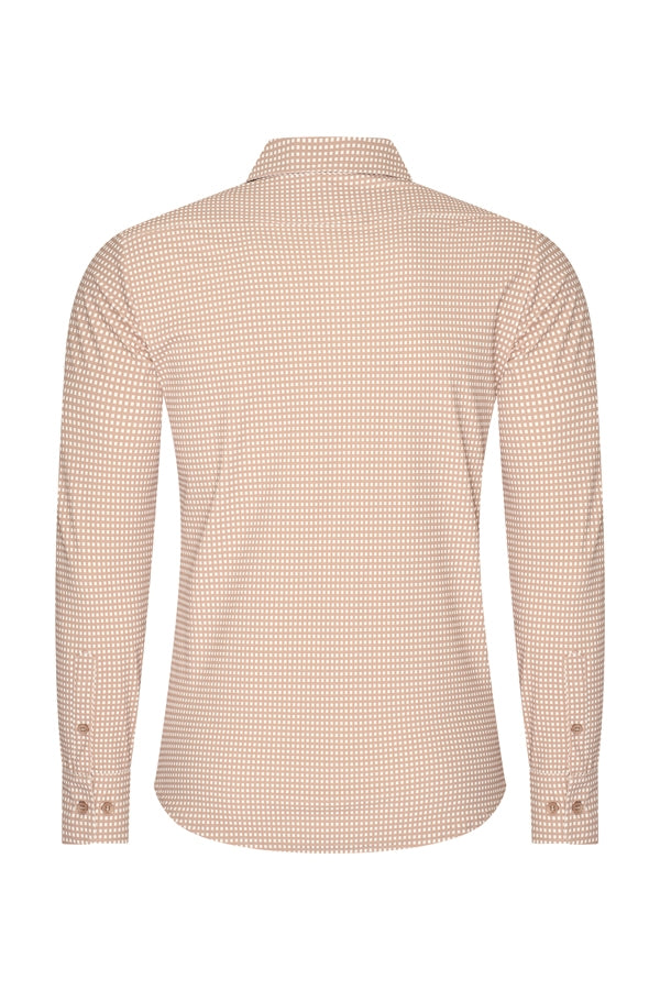 Men Shirt Check Print | Off White | Latte