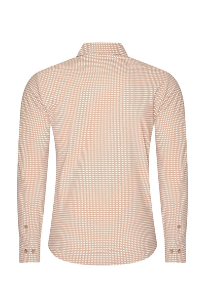 Men Shirt Check Print | Off White | Latte