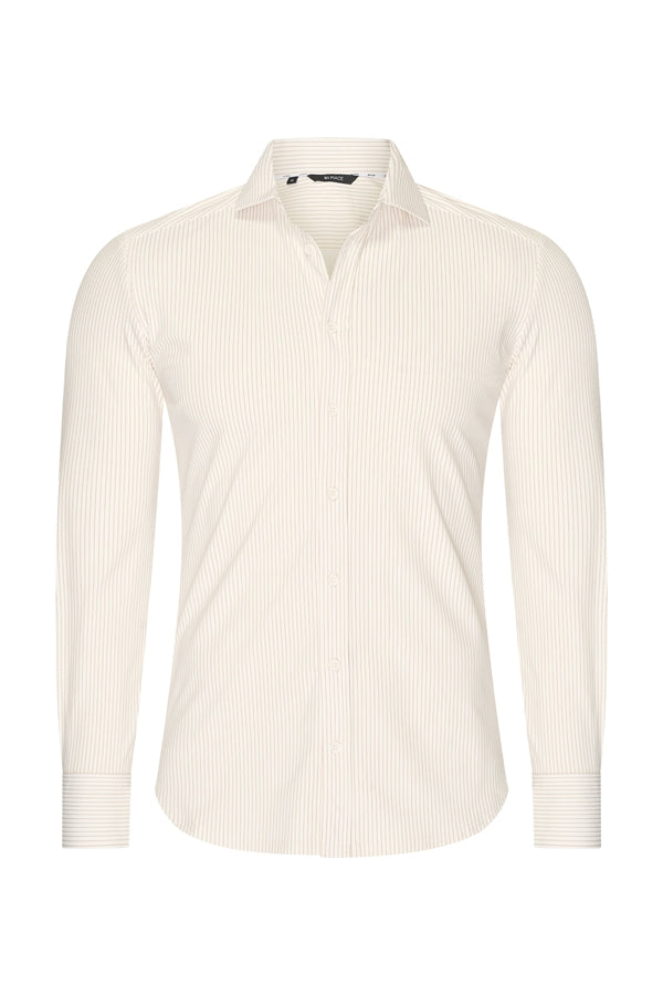 Men Shirt Cable Print | Off White | Latte