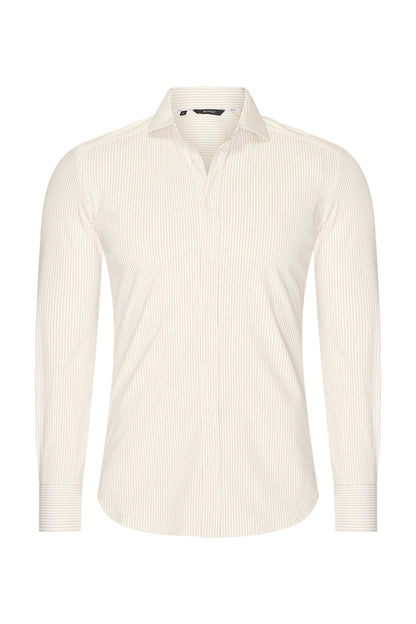 Men Shirt Cable Print | Off White | Latte