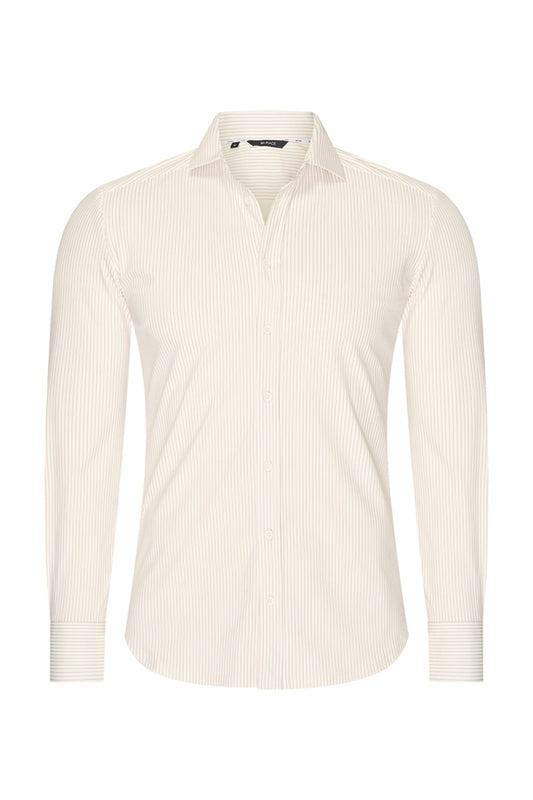 Men Shirt Cable Print | Off White | Latte