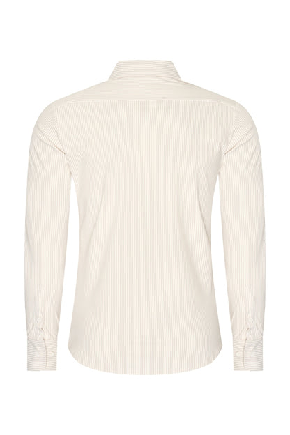 Men Shirt Cable Print | Off White | Latte