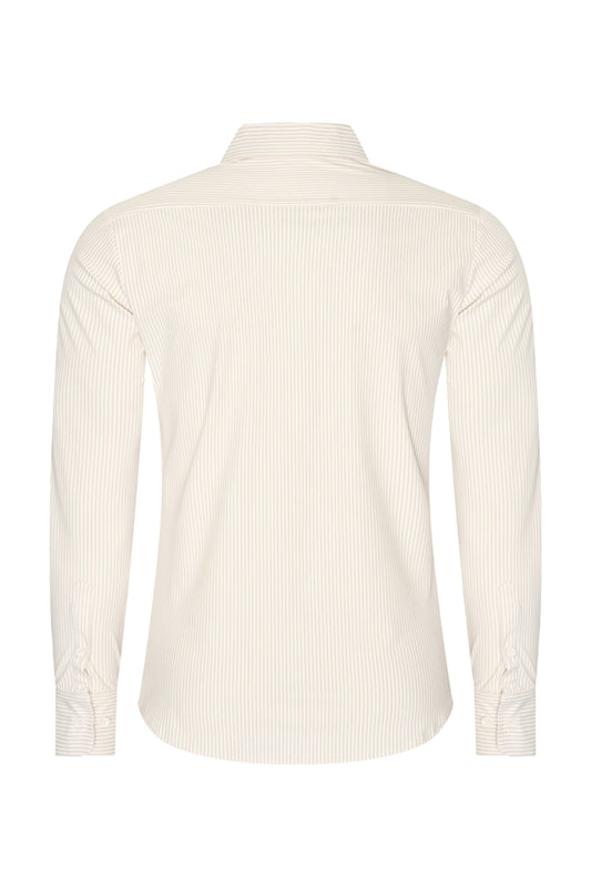 Men Shirt Cable Print | Off White | Latte