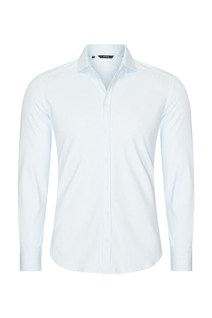 Men Shirt Cable Print | Off White | L.Blue