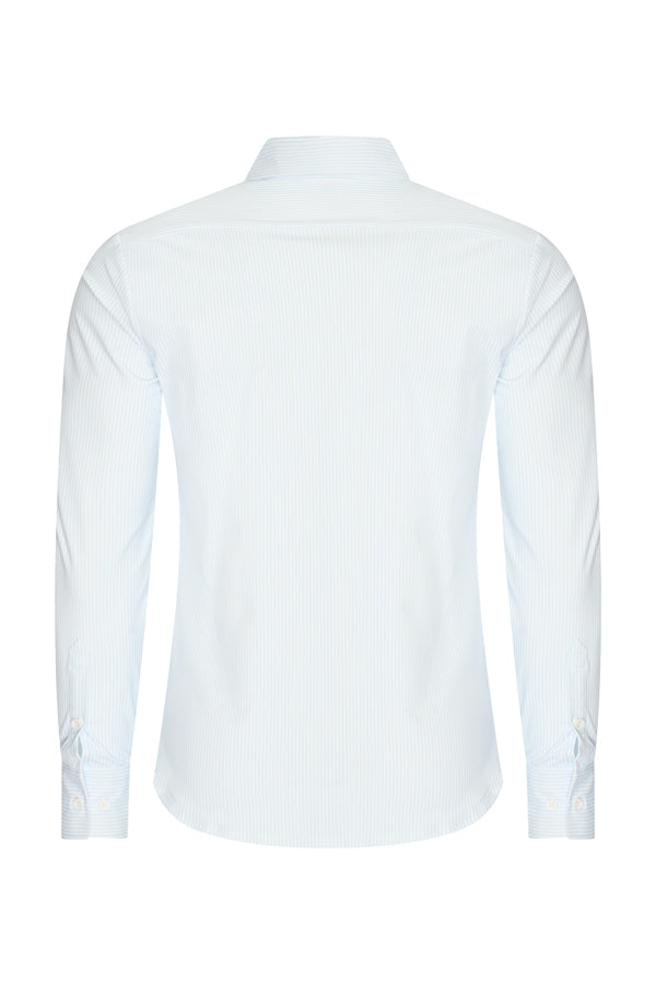Men Shirt Cable Print | Off White | L.Blue