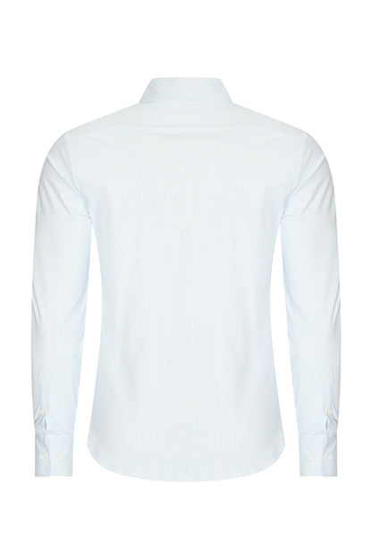 Men Shirt Cable Print | Off White | L.Blue