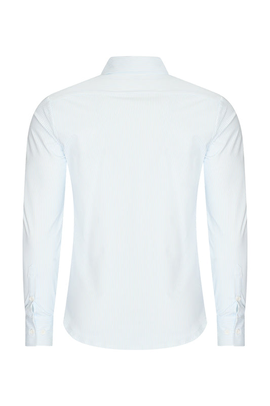 Men Shirt Cable Print | Off White | L.Blue